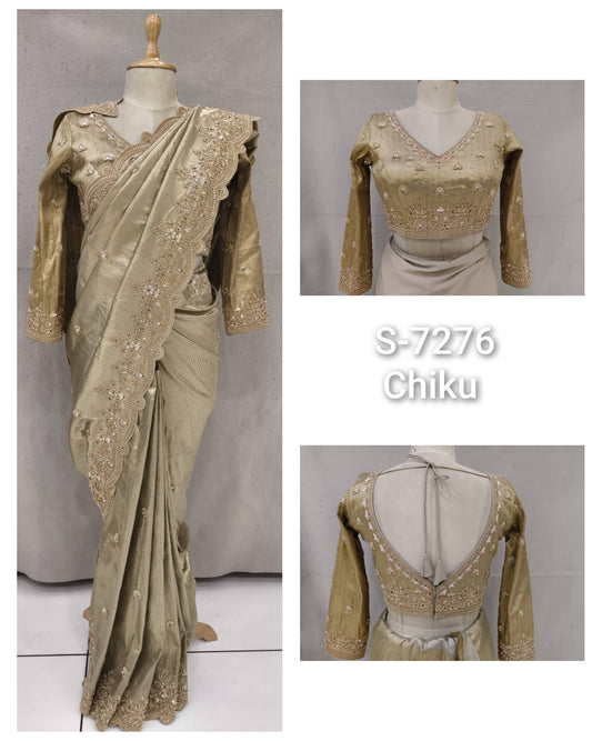 Golden Designer Saree