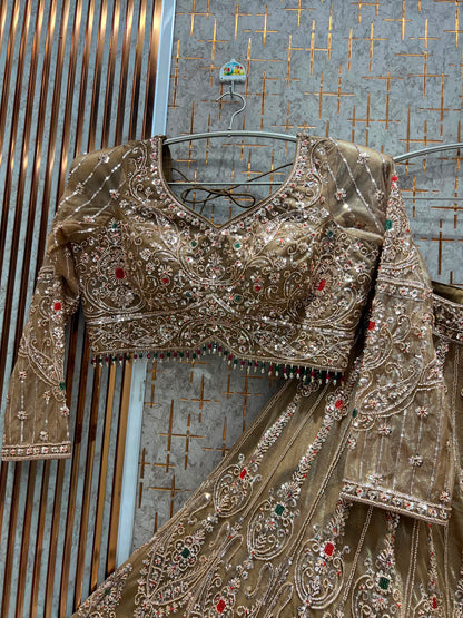 Pink Crop Top Lehenga