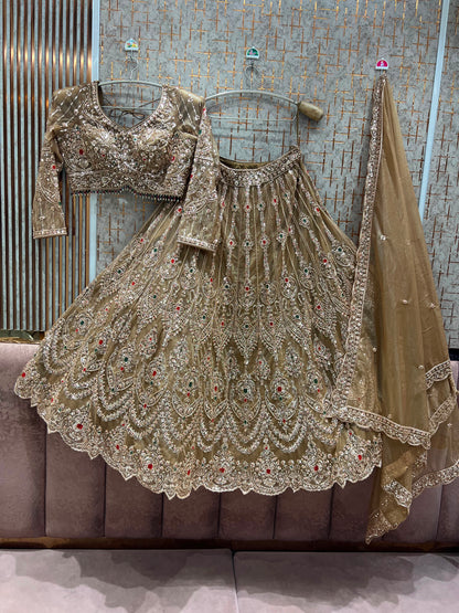 Pink Crop Top Lehenga