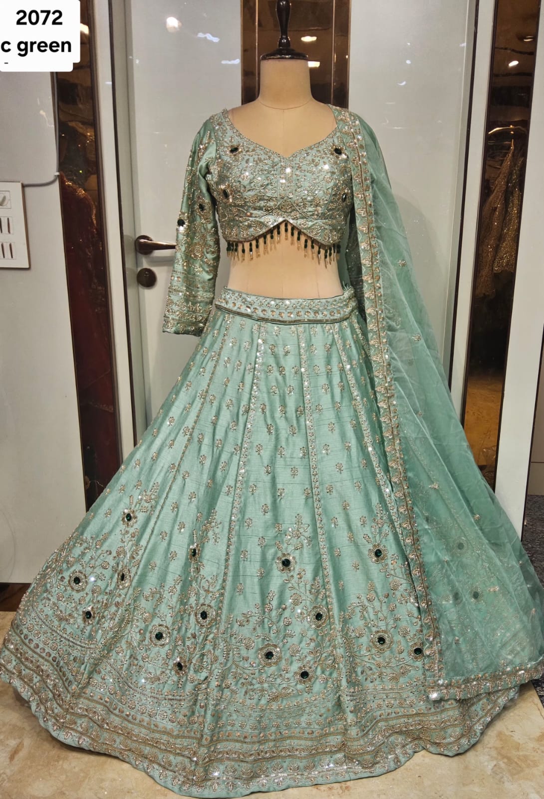 Pink rani Crop Top Lehenga