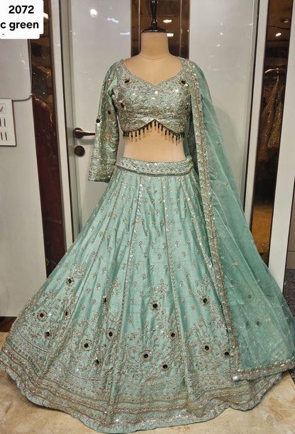 Pink rani Crop Top Lehenga