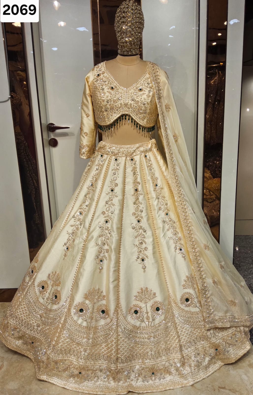 Pink rani Crop Top Lehenga
