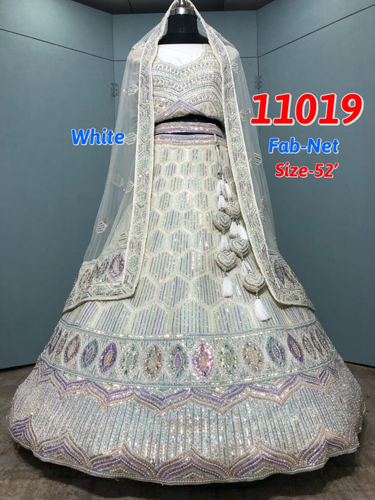 White Net Lehenga