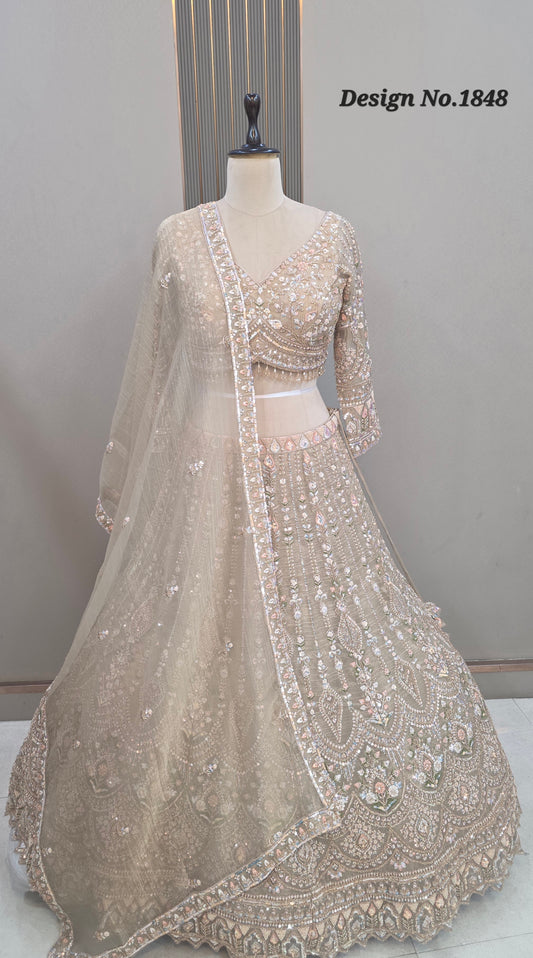 Golden Crop Top Lehenga