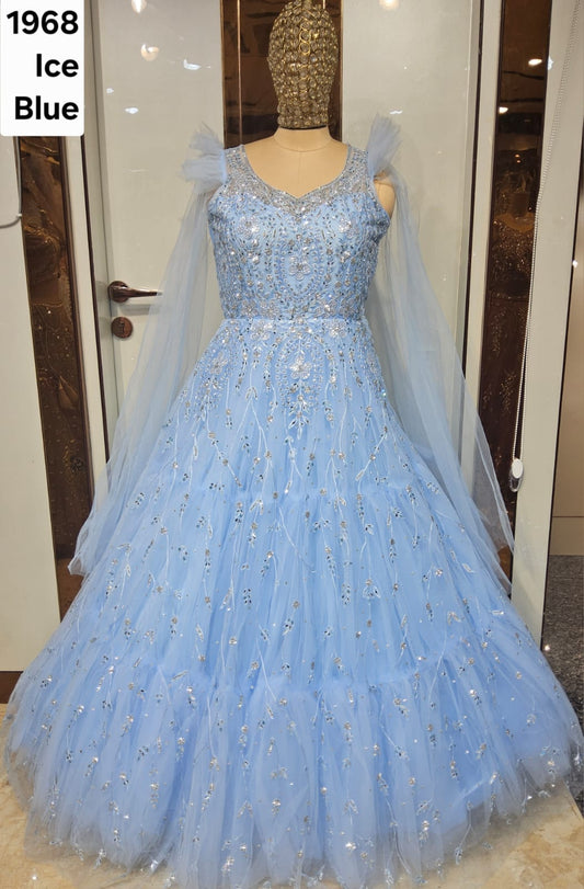 Sky Blue Designer Gown