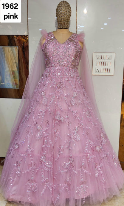 Ice Blue Designer Gown
