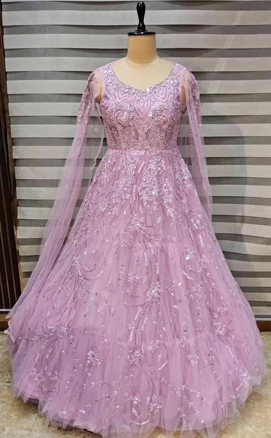 Baby Pink Designer Gown