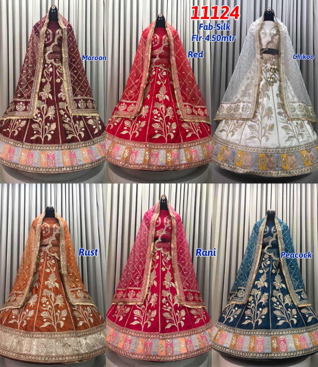 Maroon Rani Pink Chiku Golden Rust orange Silk long Dress Farshi Garara Dress Special