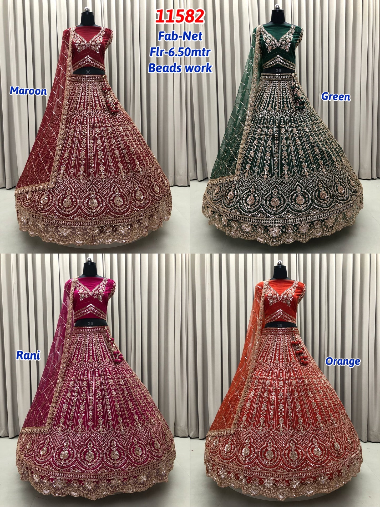 Maroon Green Rani Pink Orange Net long Dress Farshi Garara Dress Special