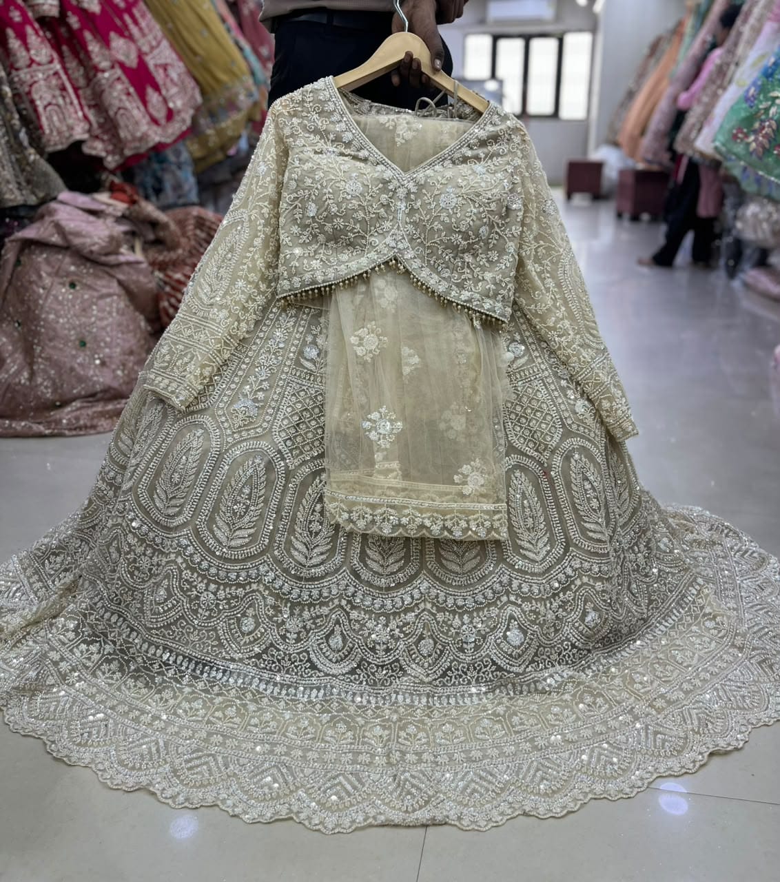 Golden Crop Top Lehenga