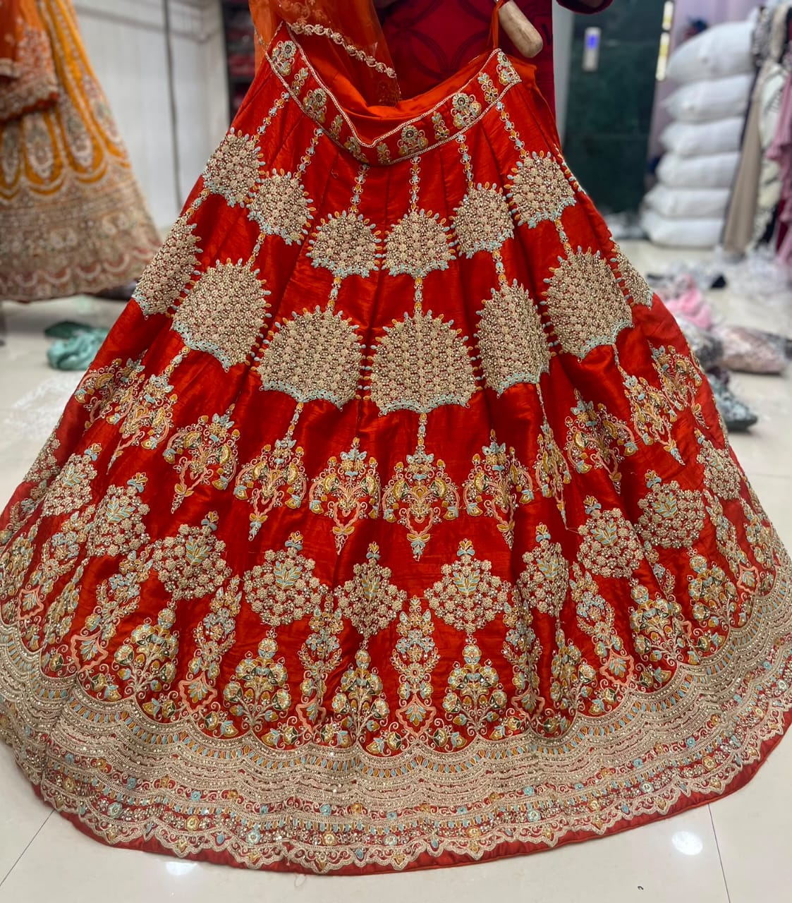 Red Bridal Lehenga