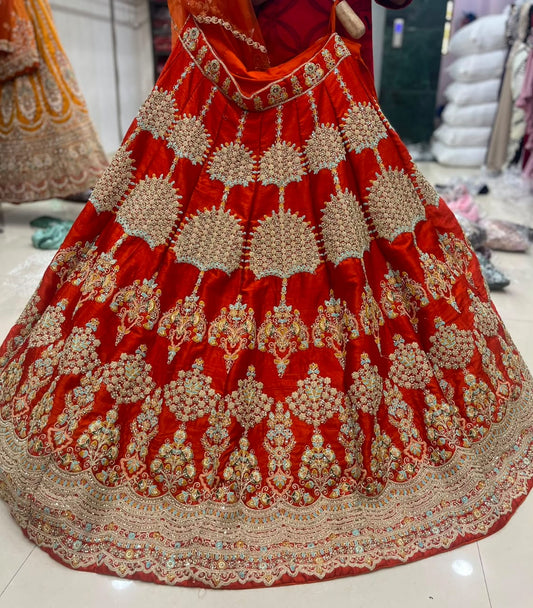 Red Bridal Lehenga