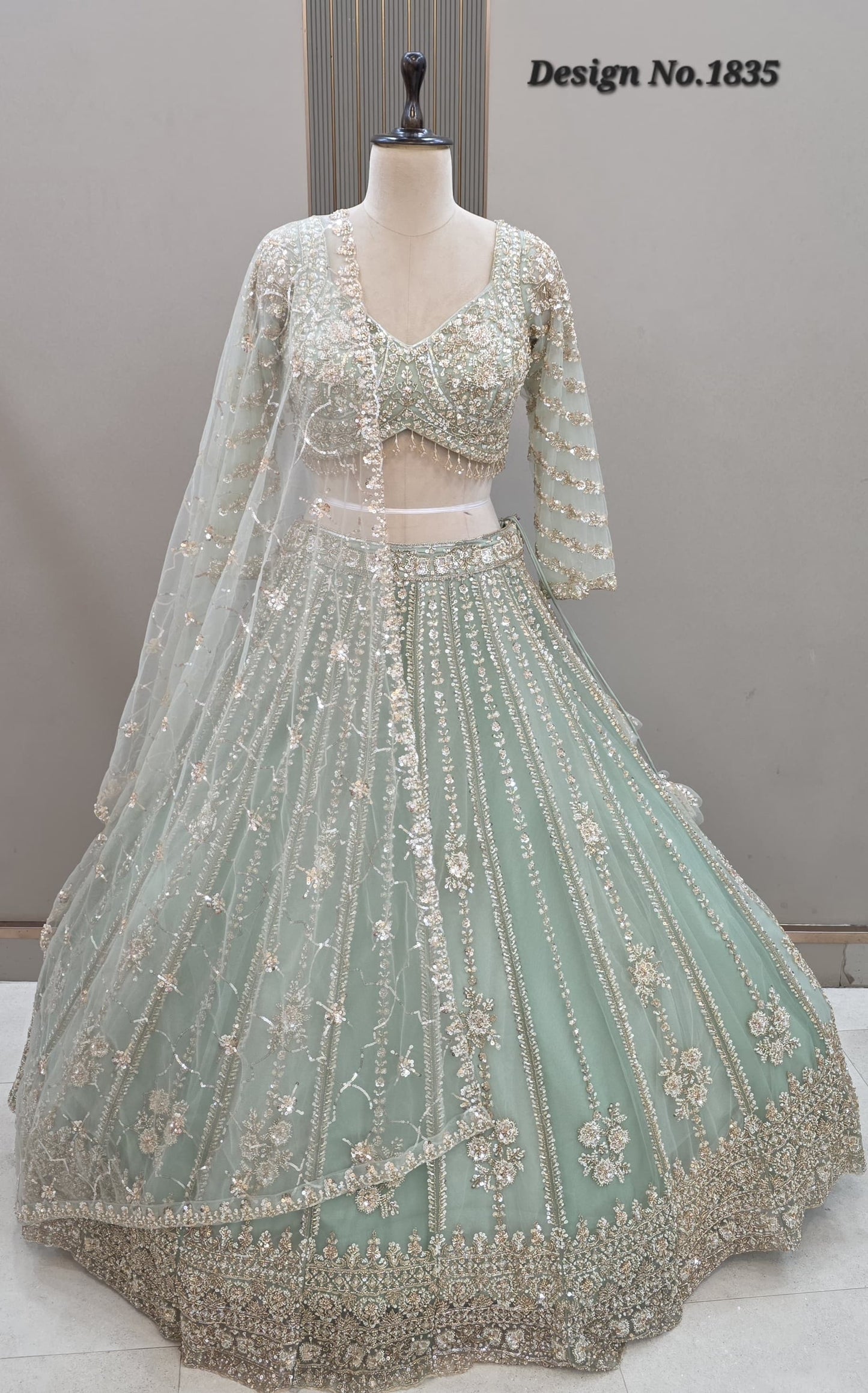 24 kali lavender huge flare Crop top Lehenga