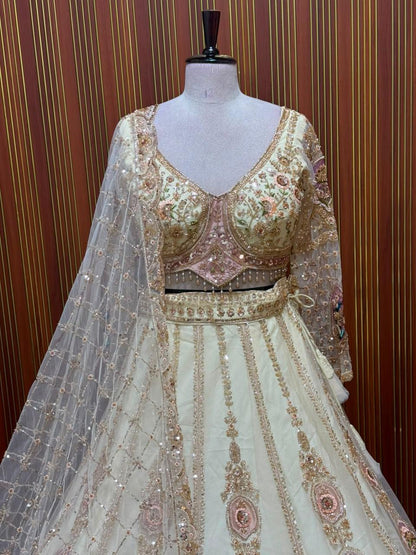 Golden yellow Crop top Lehenga