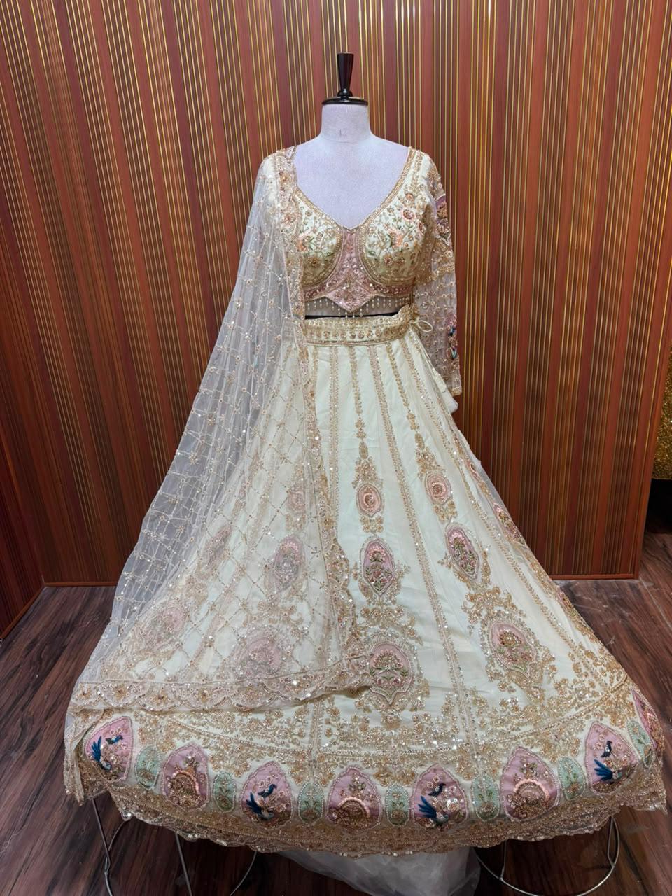 Golden yellow Crop top Lehenga