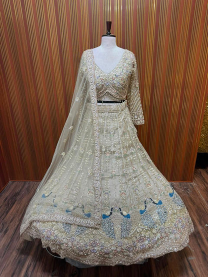 Golden Crop top Lehenga