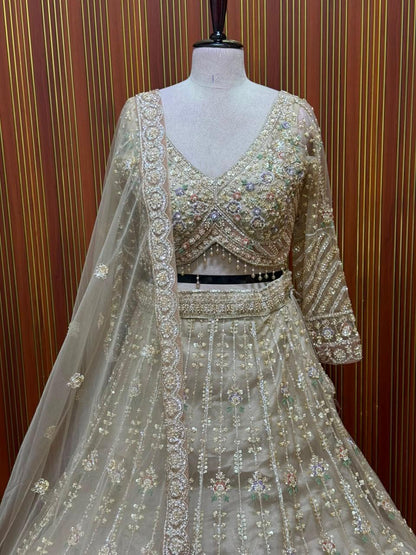 Golden Crop top Lehenga