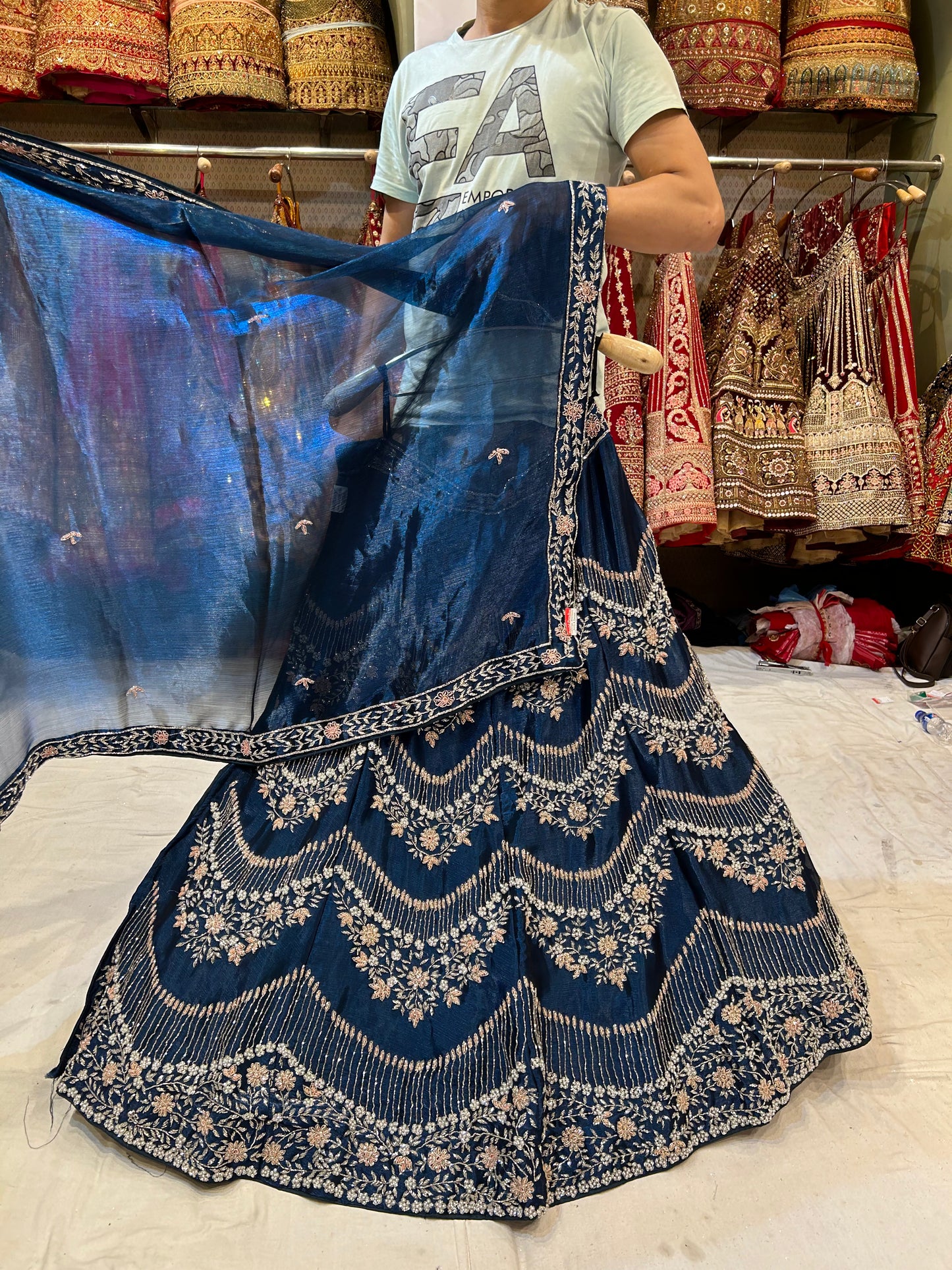 Amazing blue PDP Lehenga