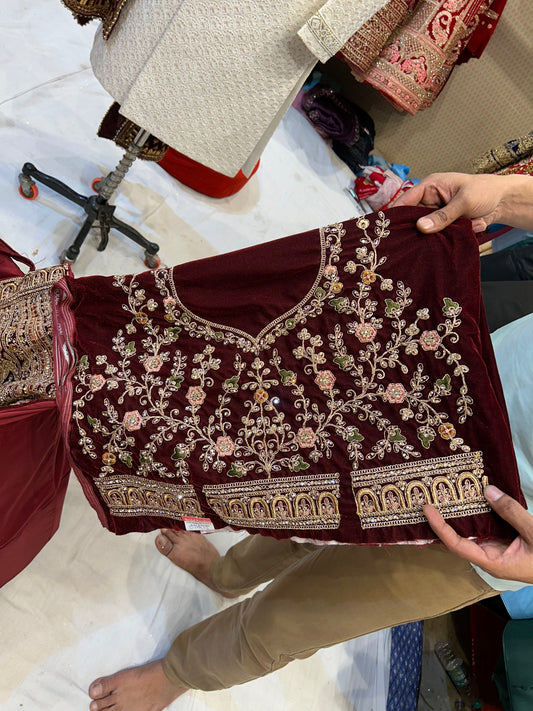 Stunning maroon Lehenga - Shopping World