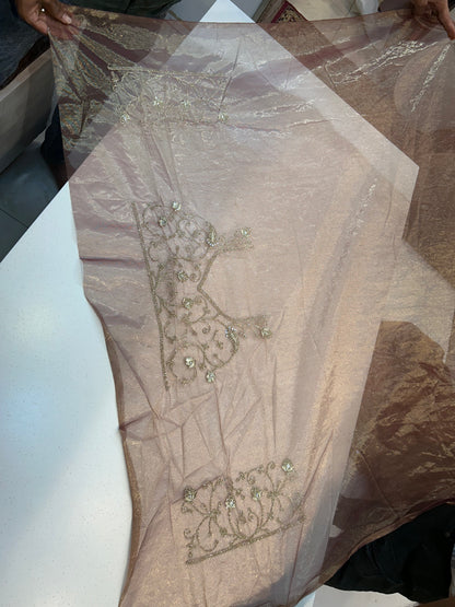 Gorgeous brown fancy saree