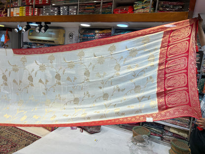 Amazing white fancy saree