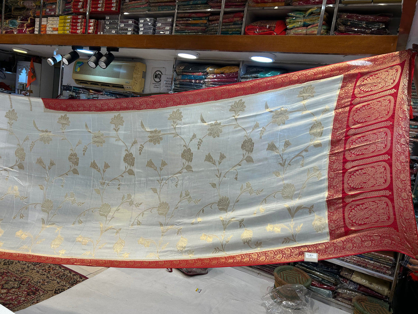 Amazing white fancy saree