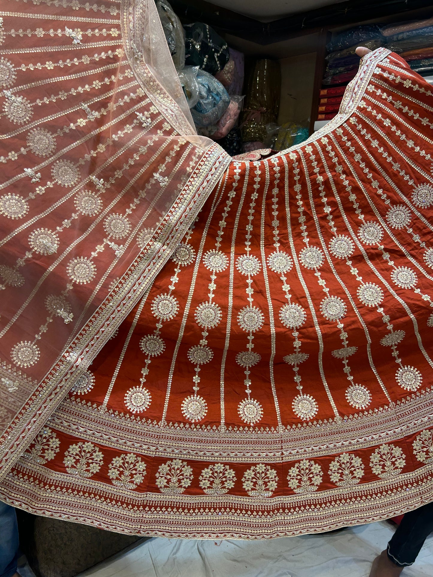 Blogbuster orange Lehenga