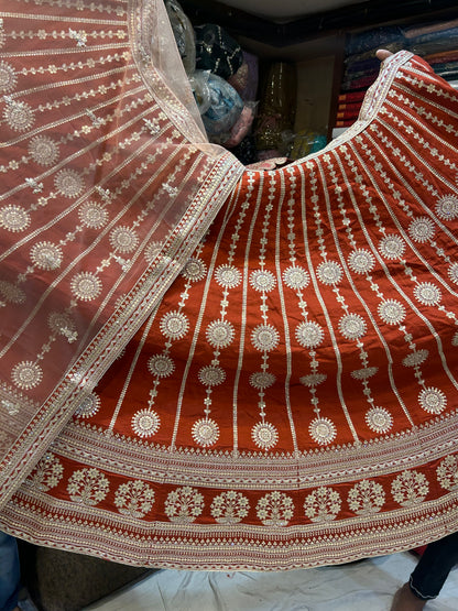 Blogbuster orange Lehenga