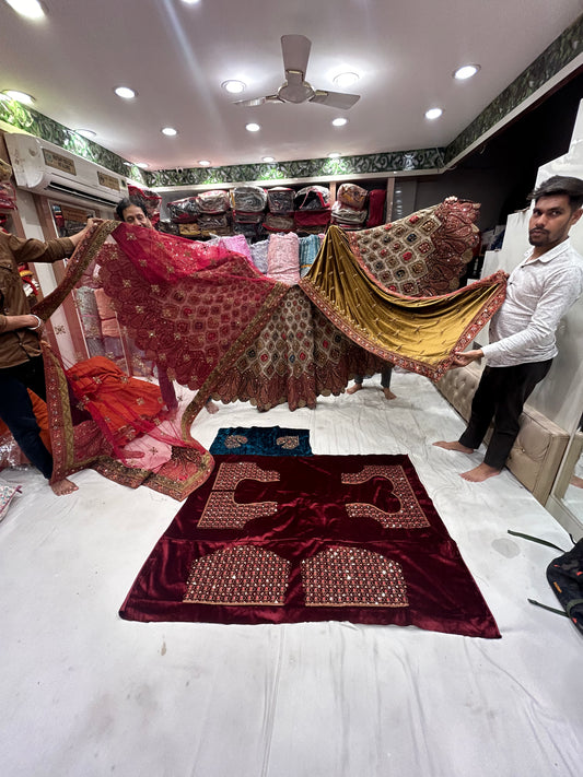 Fabulous musturd double dupatta  Lehenga - Shopping World