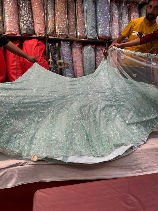 Fantastic sky-blue Lehenga