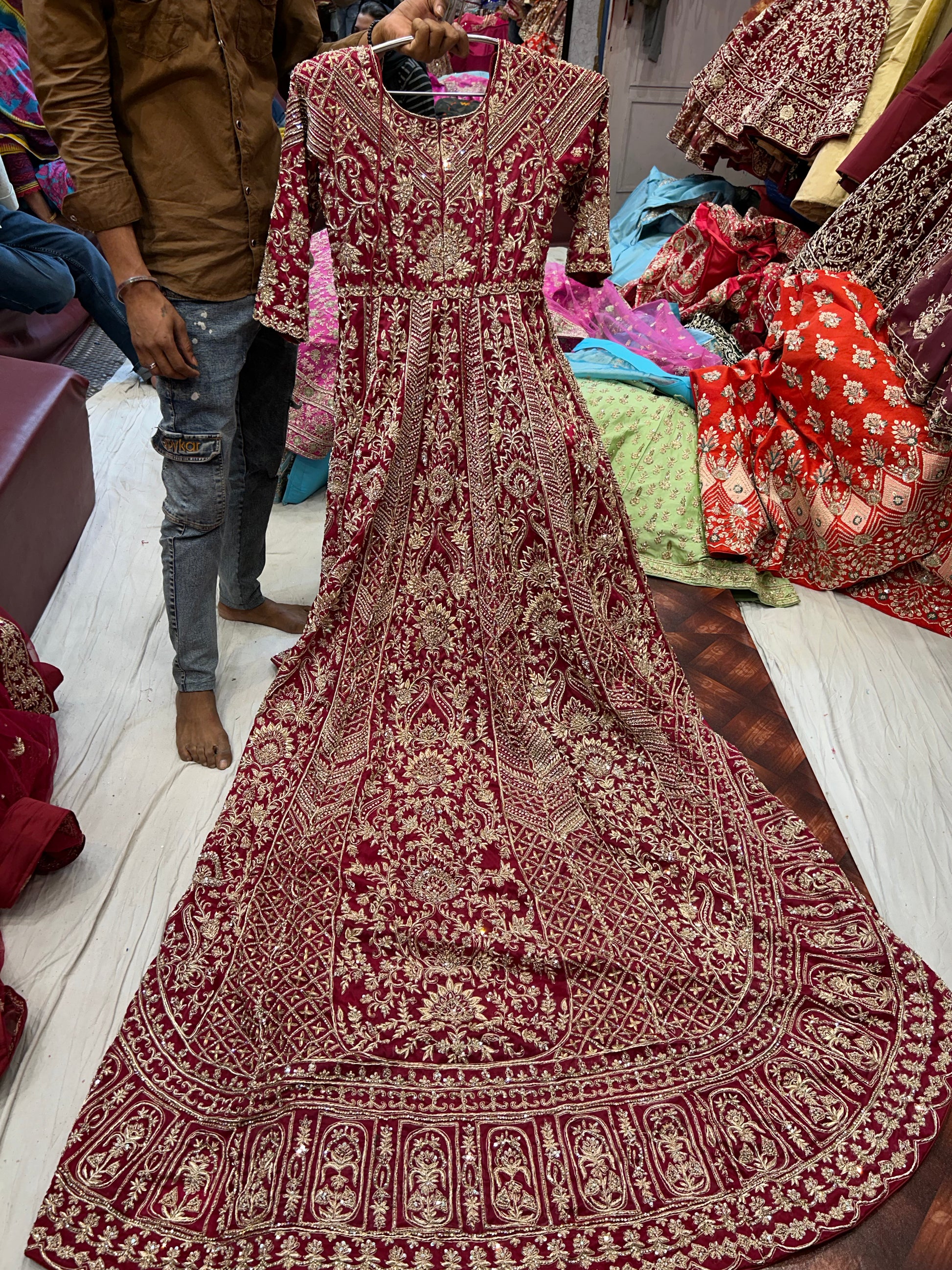 Fantastic Red Tail farshi gharara dress Shopping World Fantastic Red Tail farshi gharara dress Shopping World