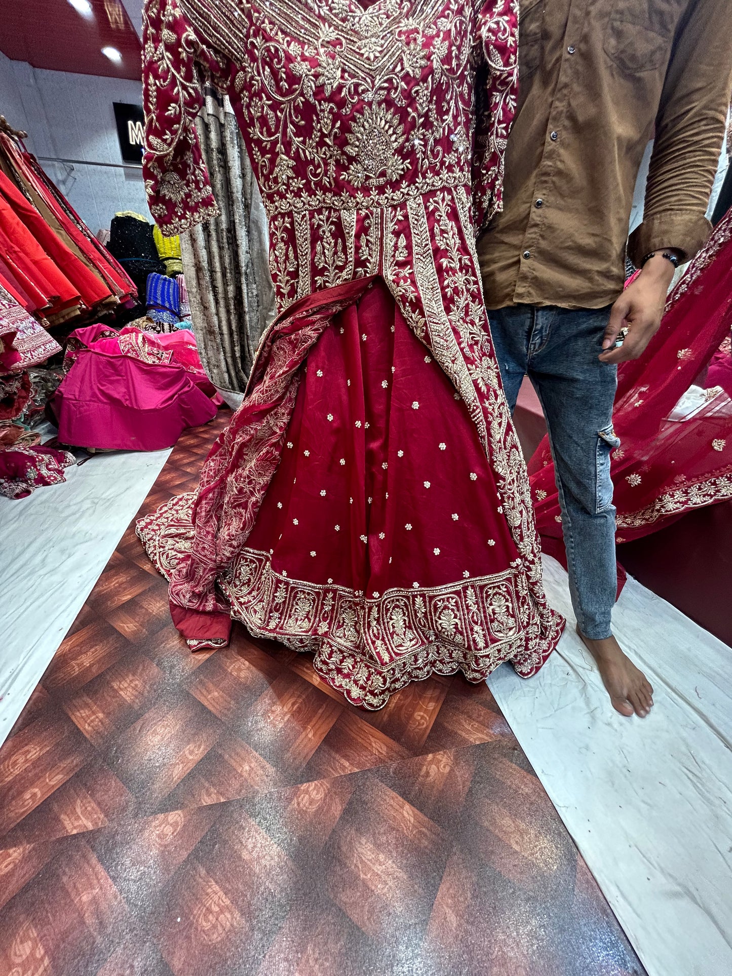 Fantastic Red Tail farshi gharara dress