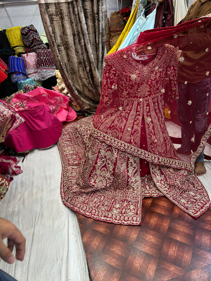 Fantastic Red Tail farshi gharara dress