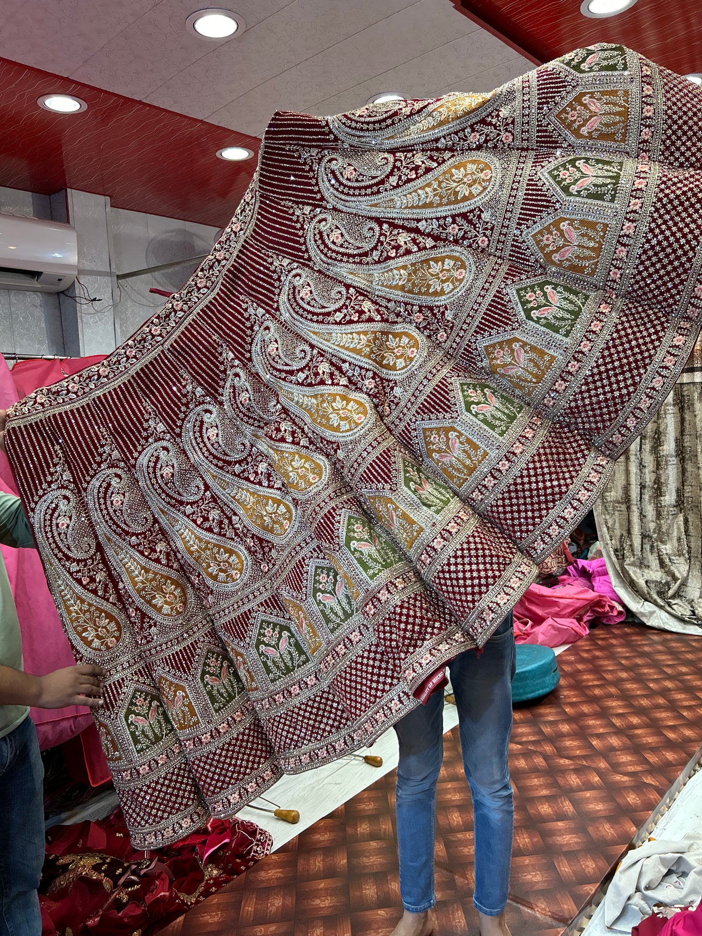 Wow Peacock Ball Pattern Lehenga