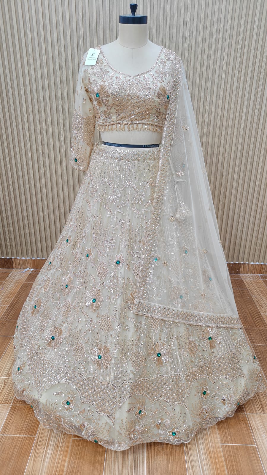 Golden crop top Lehenga