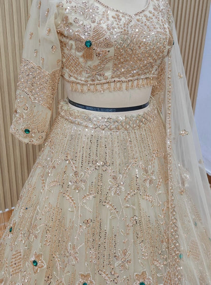 Golden crop top Lehenga