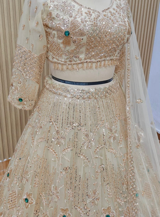Golden crop top Lehenga