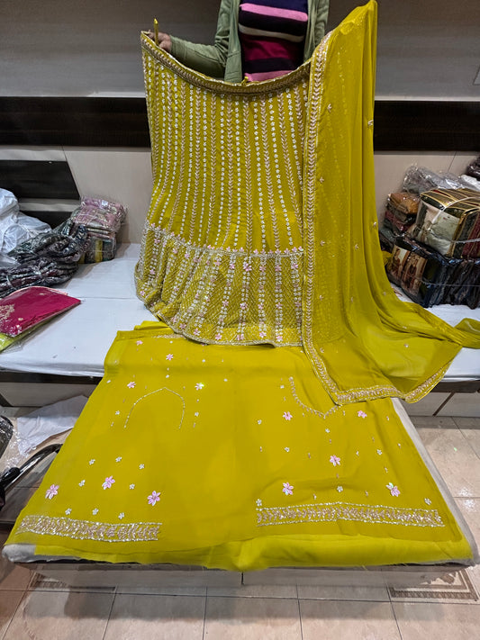 Haldi mehendi Special lehenga