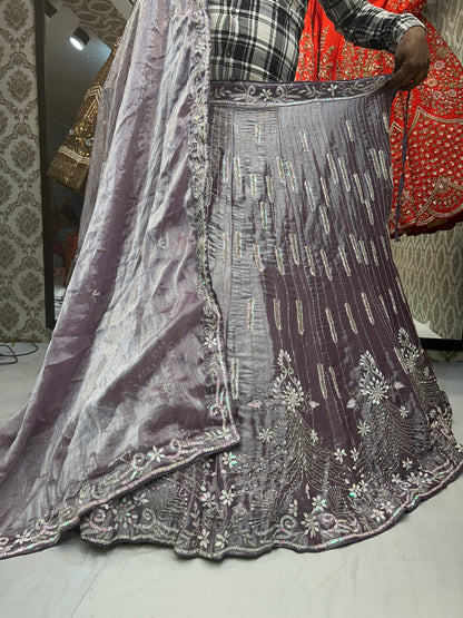 Wow Onion purple pink superb Lehenga