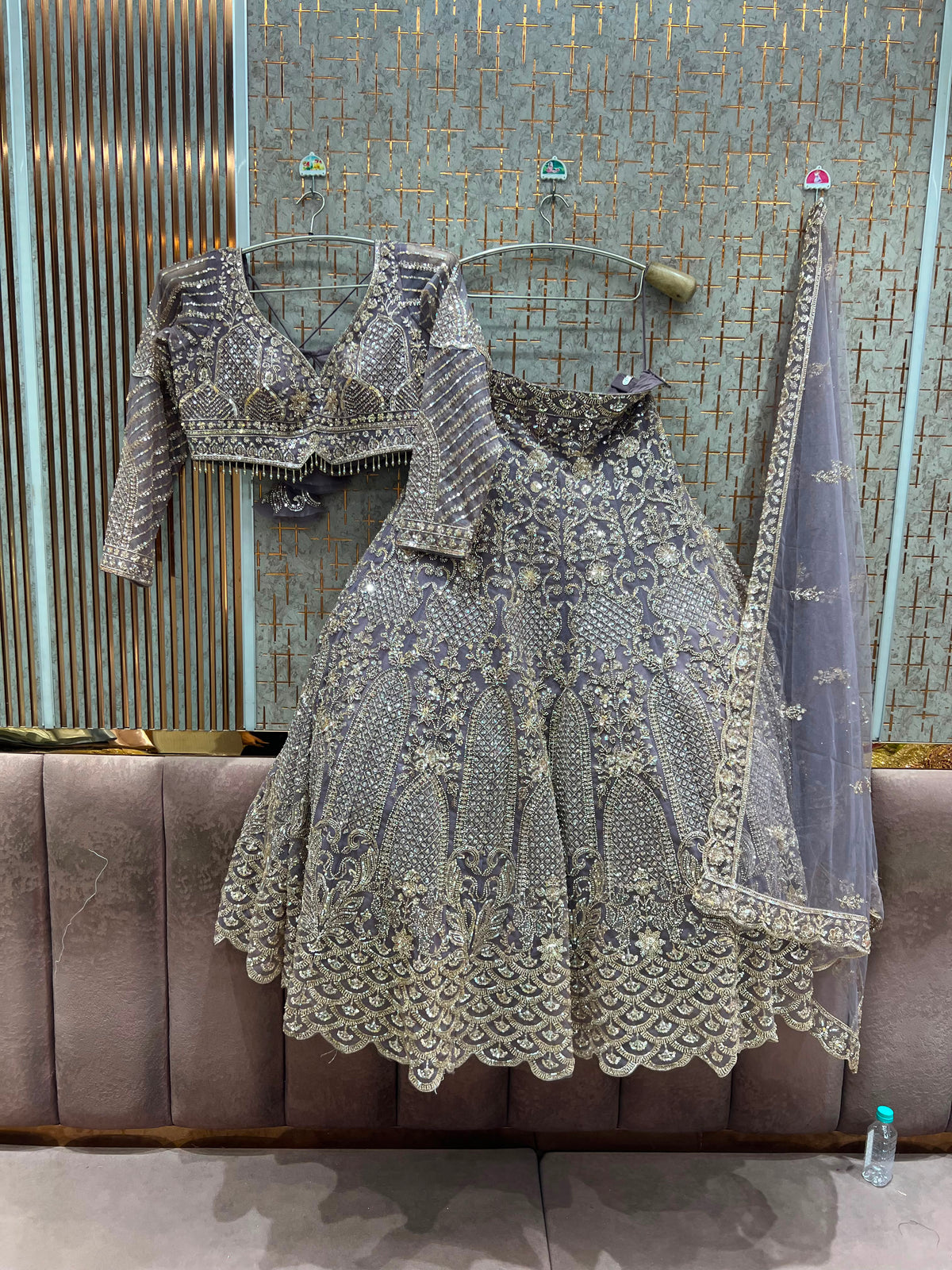 Lavender crop top lehenga