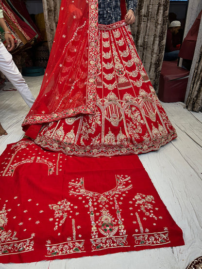 Girlish Red lehenga
