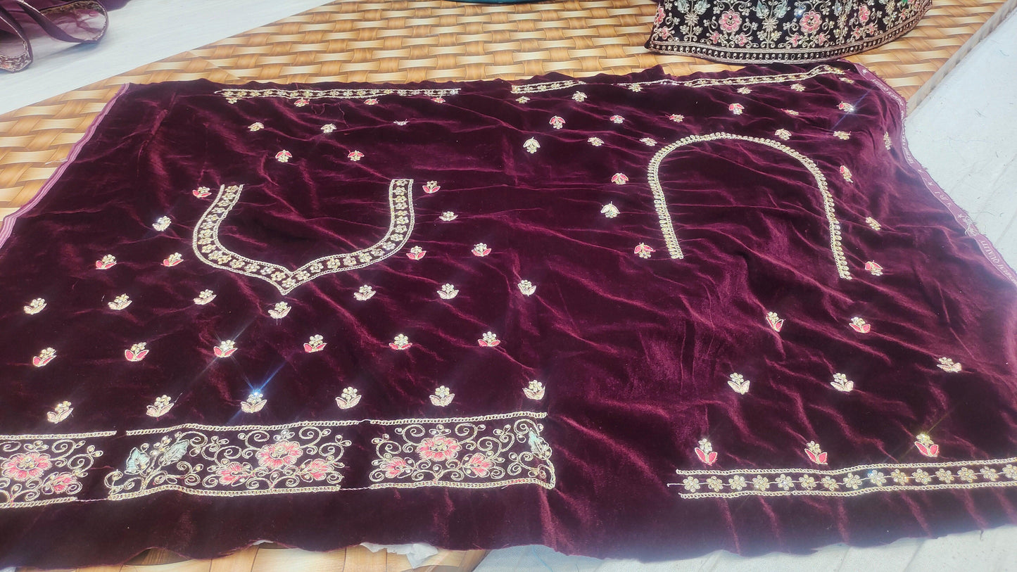 Gorgeous Jhumka Maroon Lehanga