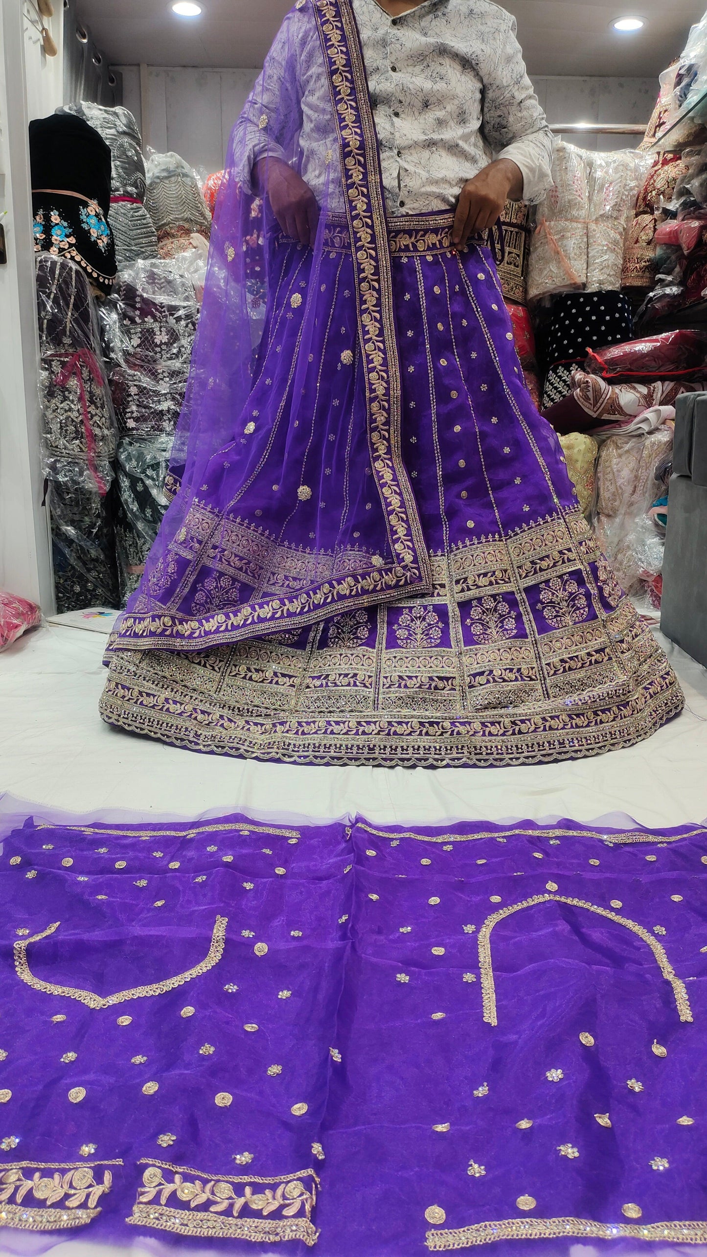 Amazing purple violet designer lehenga