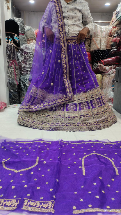Amazing purple violet designer lehenga