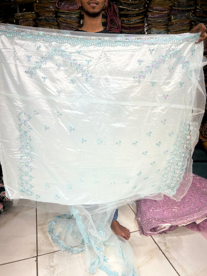 Awesome aqua green blue PDP Lehenga