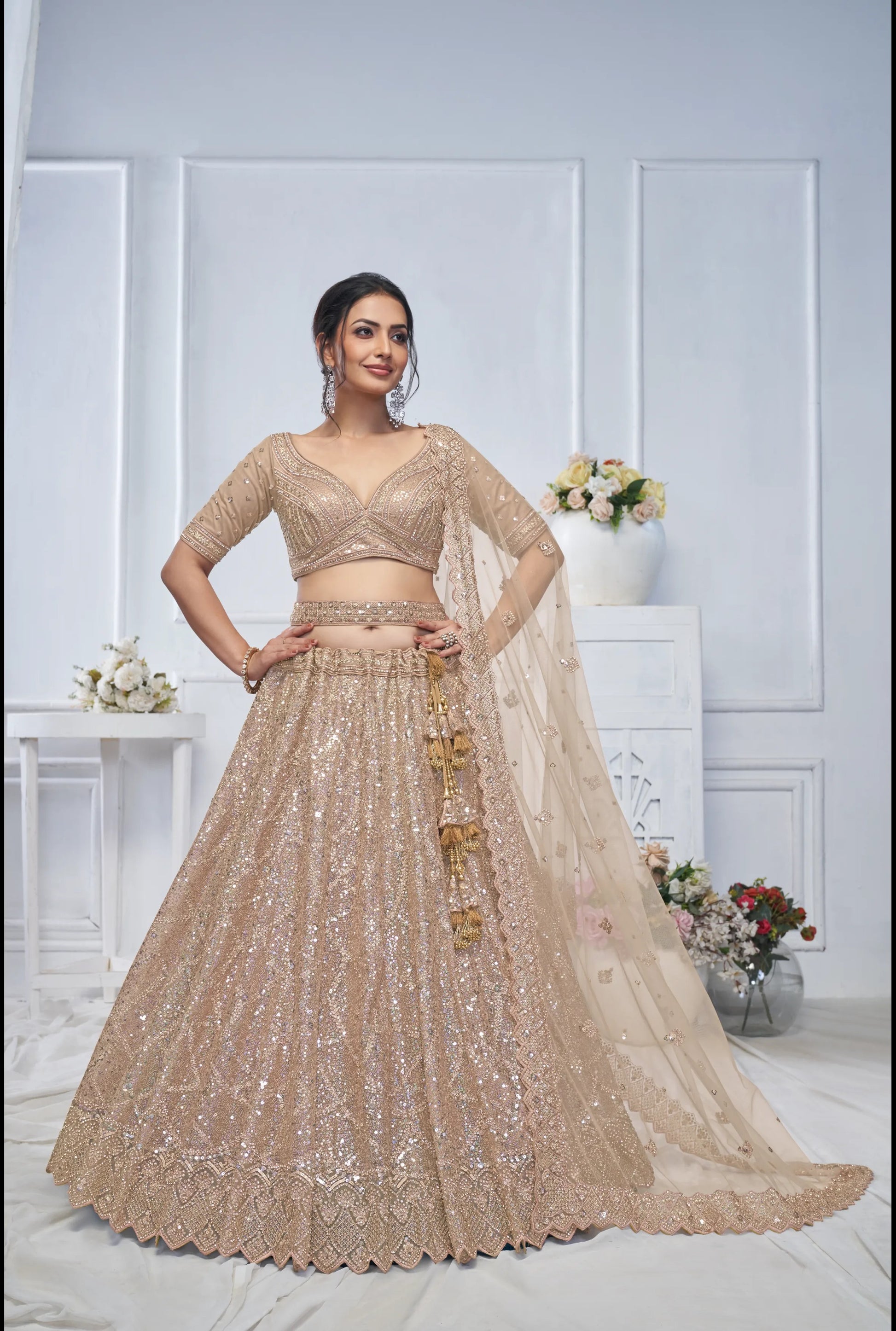 Stunning golden brown Designer lehenga Shopping World Stunning golden brown Designer lehenga Shopping World