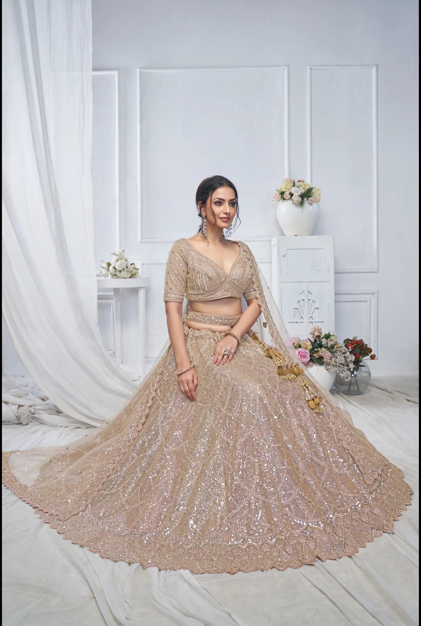 Stunning golden brown Designer lehenga