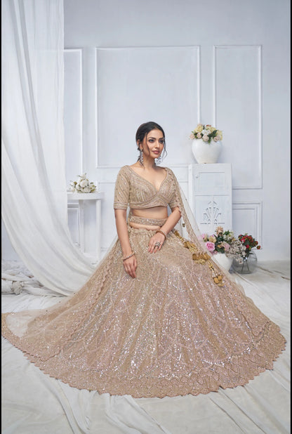 Stunning golden brown Designer lehenga