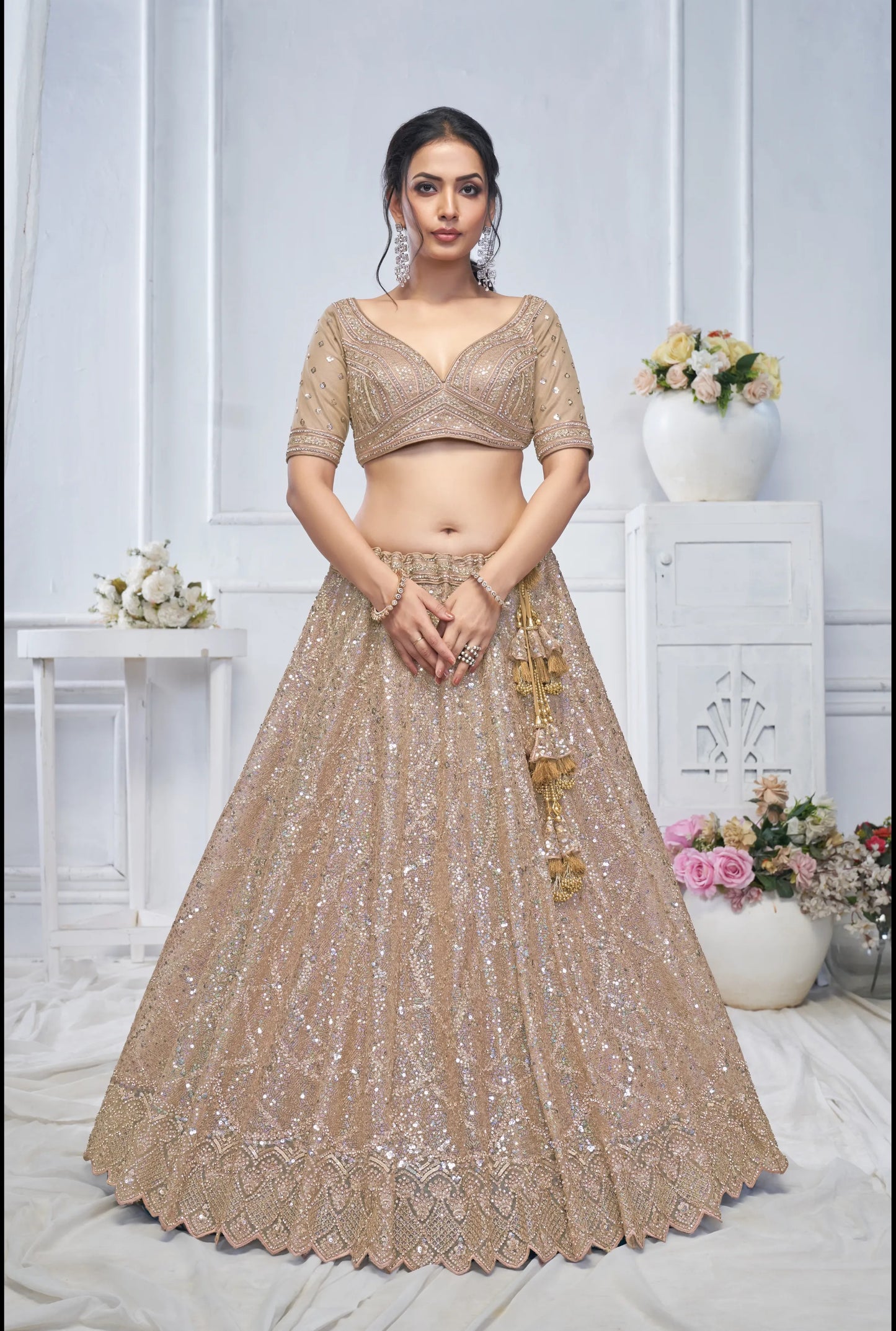 Stunning golden brown Designer lehenga