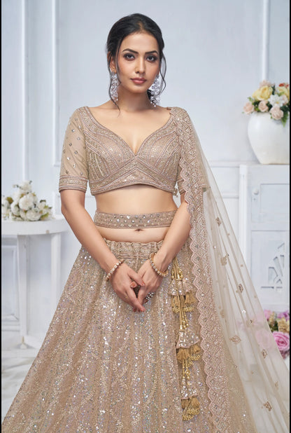 Stunning golden brown Designer lehenga